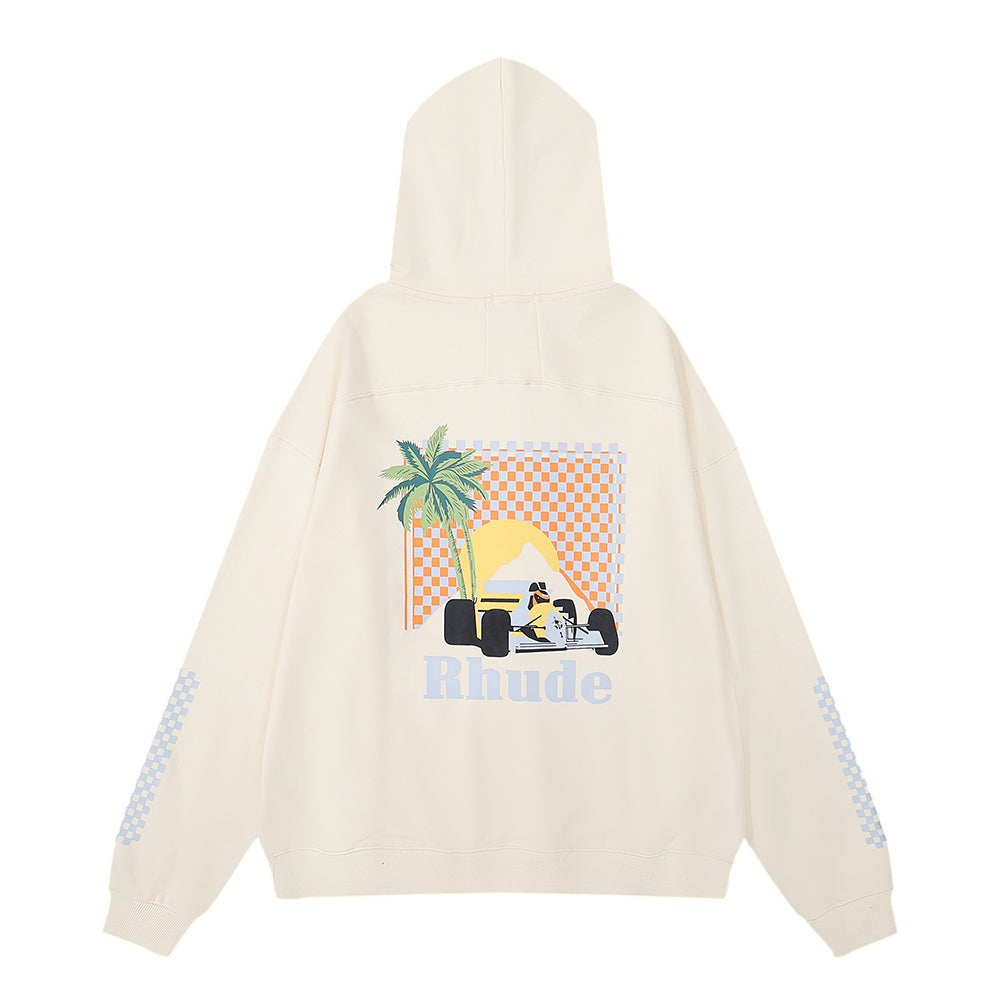American trendy Rhude coconut racing - hoodie
