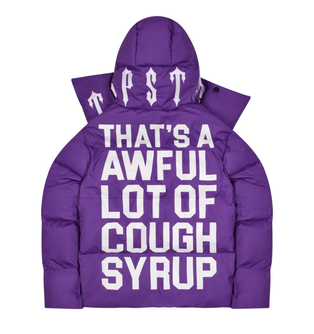 TRAPSTAR x COUPHSYRUP puffer jacket ‘purple’