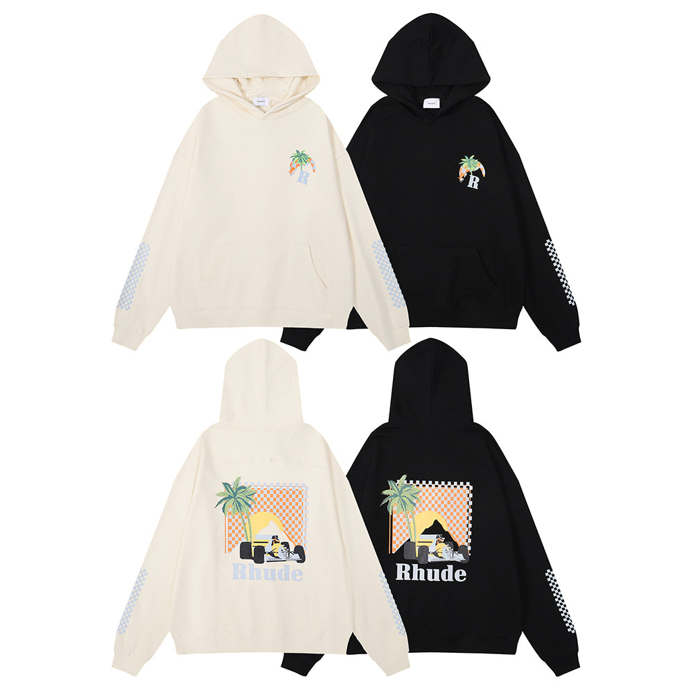 American trendy Rhude coconut racing - hoodie
