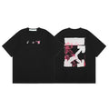 Off White Arrow Denim Logo Cotton T-shirt