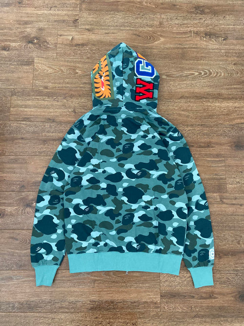 bape blue hoodie